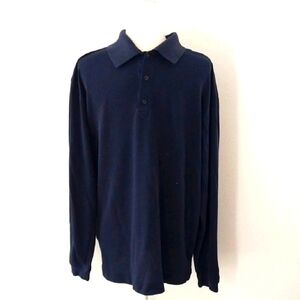 Cutter & Buck Men's Classic Navy Polo Longsleeved Golf Shirt size Medium